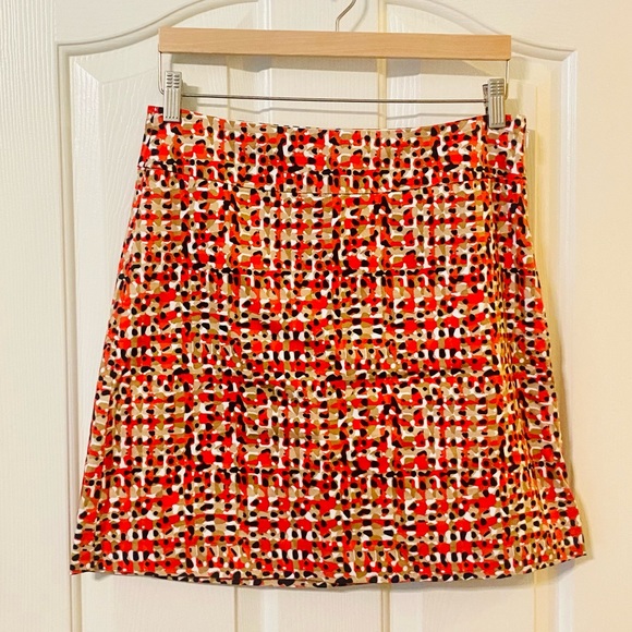 EUC Ann Taylor Patterned A Line Mini Skirt - Picture 3 of 13